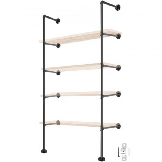 Comprar 3PCS Tuberías de Estantería Industrial 5 Niveles Soporte de Pared Retro 34x176cm Estante de Tubería Flotante Cada Capa Carga 20kg Tubo para Almacenamiento de Pared para Cocina Dormitorio Oficina