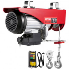 Polipasto Eléctrico 220 V / 1800 W Capacidad de Carga 495 KG / 990 KG Cabrestante Eléctrico con Remoto Inalámbrico 12 m / min, 6 m / min Herramienta de Elevación para Talleres de Tienda Casera