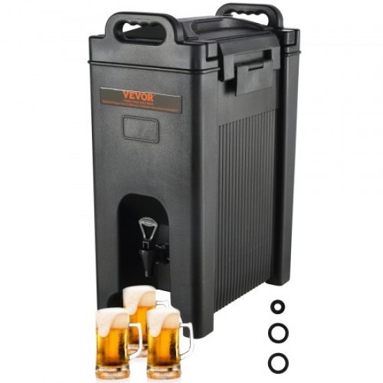 Koop 18,9L geïsoleerde drankdispenser, niet-elektrische warm- en koudwaterdispenser, 10 uur opslag, geïsoleerde container met kraan, draagbaar LDPE-voedsel voor campingcatering