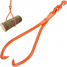 VEVOR Pinza Forestal para Troncos 812,8mm Pinza de Elevación para Troncos de Madera Ganchos Giratorios 2 Garras Capacidad 700 kg Pinza de Madera de Acero Herramienta Forestal para Arrastre, Transporte