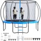 VEVOR Trampolín Exterior Interior Trampolín para Niños 245 cm Carga Máxima 150 kg con Red de Seguridad de 360° Cubierta de Espuma Gruesa Fácil de Instalar para Parque de Ocio en el Patio Trasero