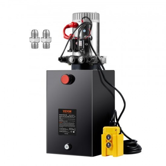 Buy DC 12V 14L Hydraulic Pump Double Acting Hydraulic Unit Oil Flow 3.44L/min Max Discharge Pressure 22MPa for Dump Truck, Tail Lift, Trailer, Lifting and Unloading