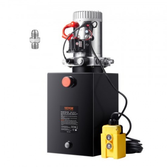 Comprar Bomba Hidráulica DC 12 V 11 L Unidad Hidráulica de Acción Única Flujo de Aceite 3,44 L/min Presión Máxima de Descarga 22 MPa para Volquete, Plataforma Elevadora, Remolque, Elevación y Descarga