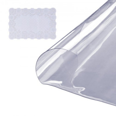 VEVOR Mantel Transparente Redondo 123 cm Mantel de PVC Transparente Espesor de 1,5 mm Impermeable Corta a Medida Protector de Mesa 45x30 cm Protector de Plástico para Mesa Comedor Cocina Restaurante