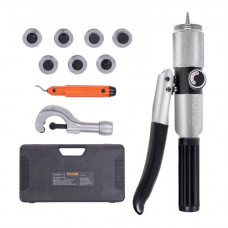 Expansor Hidráulico de Tubos HAVC de 3/8" a 1-1/8" Kit de Estirador de Tuberías con 7 Cabezales de Expansión Herramienta Desbarbadora Cortatubos para Tubos de Cobre Aluminio Latón Acero Blando