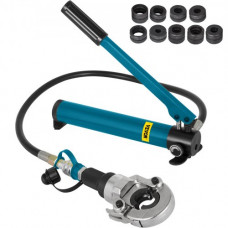 VEVOR Alicate Hidráulica con 9 Matrices Extraíbles, Giratorio 360 °, Separador de Alicates con Fuerza de Presión 6 T, Crimpadora Hidráulica Apta para Racores en Forma de V/TH de 12-28 mm / 16-32 mm