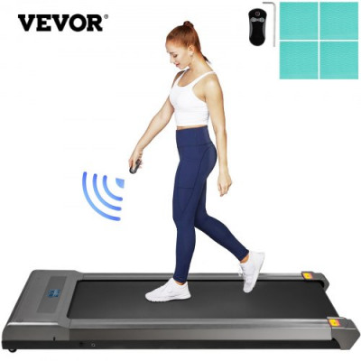 Cinta de Correr Eléctrica sin Pasamanos Plegable, Cinta de Andar y Correr Eléctrica con Pantalla Digital LED, Cinta para Andar de Color Plata con Control Remoto, Capacidad hasta 100kg