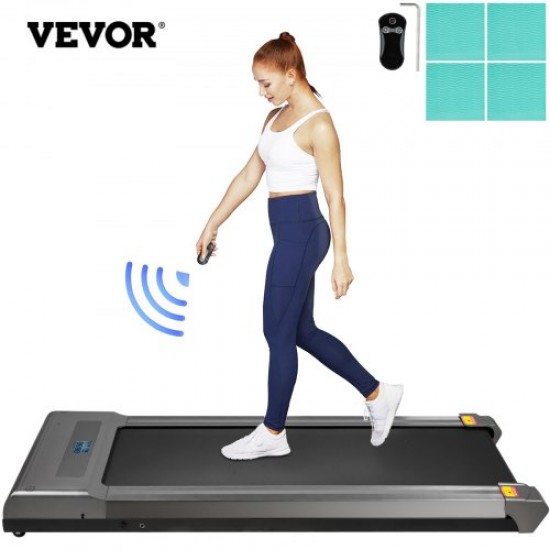 Cinta de Correr Eléctrica sin Pasamanos Plegable, Cinta de Andar y Correr Eléctrica con Pantalla Digital LED, Cinta para Andar de Color Plata con Control Remoto, Capacidad hasta 100kg