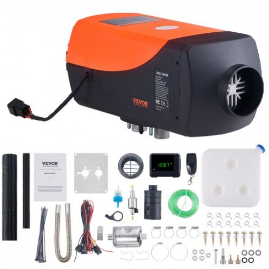 Koop Dieselluchtautoverwarming 12V 8kW Verbruik 0,16-0,62 l/u Stationaire verwarming 8-36°C Instelbaar 20-25m² Slimme LCD-bediening Afstandsbediening