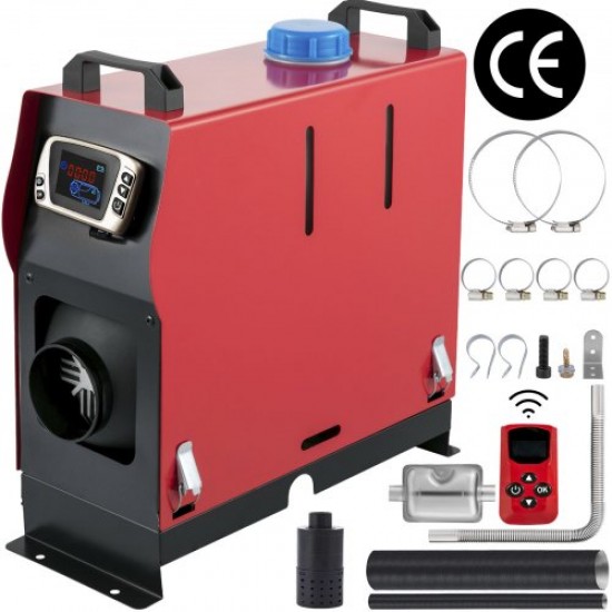 Buy Diesel Car Heater 12V 2KW Aluminum Diesel Air Heater with LCD Switch and 1 Air Outlet Stationary Heating for Trucks, Caravans, Boats, Caravans