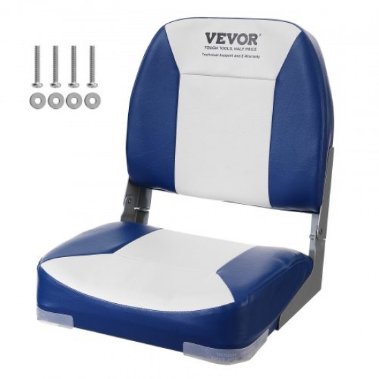 VEVOR Asiento plegable para barco Asiento de piloto con respaldo bajo Sentado Pesca impermeable