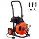 Buy Electric Drain Blaster 15m x 9.5mm Pipe Cleaner Machine Automatic Power Supply with 4 Foot Pipe Cutters for 2.54-10.16 cm Pipes Sewer Toilet