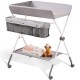 Buy Bathroom Changing Table Baby Changing Table Foldable Diaper Changing Station with Lockable Wheels