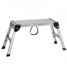 VEVOR Plataforma de Trabajo Carga de 150 kg Banco de Trabajo Plegable 76 x 30 x 50,8 cm Peldaños de Aluminio Pies Antideslizantes Mesa de Trabajo para Lavado de Coches Pintura Decoración para Hogar
