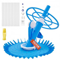 VEVOR Aspirador de piscina de succión automática, limpiador de piscinas de bajo ruido con diafragma adicional, mangueras de 10 x 80 cm y disco de 36 aletas para piscinas elevadas y enterradas