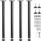 Kaufen Sie Tischbeine, 4 Stück, verstellbare Schreibtischbeine, 762 mm, Tragfähigkeit 544 kg, massiver Stahl, schnelle Installation, stabile Möbelbeine für Heimwerker, Zuhause, Büro, Esszimmer, Schwarz