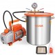 Buy Vacuum Pump 5 Gallon Vacuum Chamber Kit and 100 L/min Pump Vacuum Degassing Chamber Kit