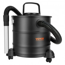 VEVOR Aspirador de Cenizas 20L Potente Aspiración 1200W Aspirador de Pellets de Cenizas con Manguera Flexible de 1,2m Ruedas para Chimeneas Estufas de Pellets Parrillas Hornos de Pizza Brasero de Leña