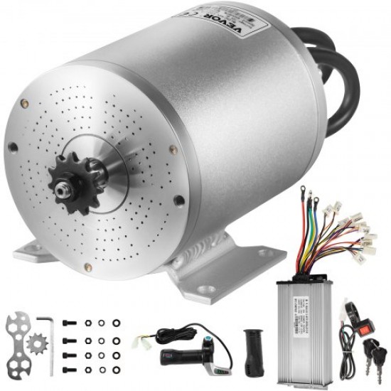 Kit de Motor sin Escobillas con Controlador 48 V 2000 W Motor Eléctrico CC 34 A 4300 RPM Alta Velocidad Kit de Conversión de Motor sin Escobillas 2,71 HP para Kart, Scooter, Bicicleta Eléctrica