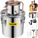 Buy Distilling Alcohol Water Distiller 11.4 L Stainless Steel 25 x 25 cm Rapid Cooling