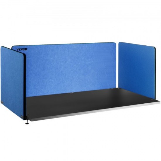 Koop Marineblauw Kantoor Privacypaneel 152x61 cm 3 panelen Bureauverdeler Paneeldikte 20 mm Bureaudikte 10-35 mm Desktop Privacypaneel voor kantoren Klaslokalen