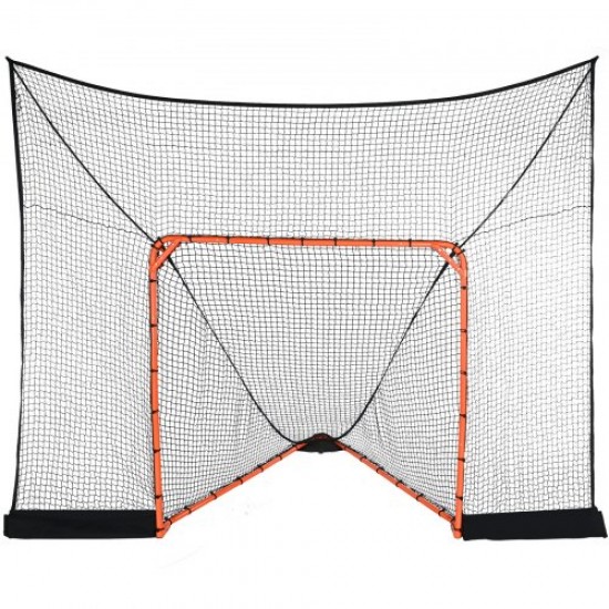 Comprar Portería de Lacrosse con Cubierta Extendida Jaula de Lacrosse 3,6x2,8 m con Red y Bolsa de Transporte Equipo de Entrenamiento de Fácil Instalación en Patio Trasero, Jardín, Parque al Aire Libre