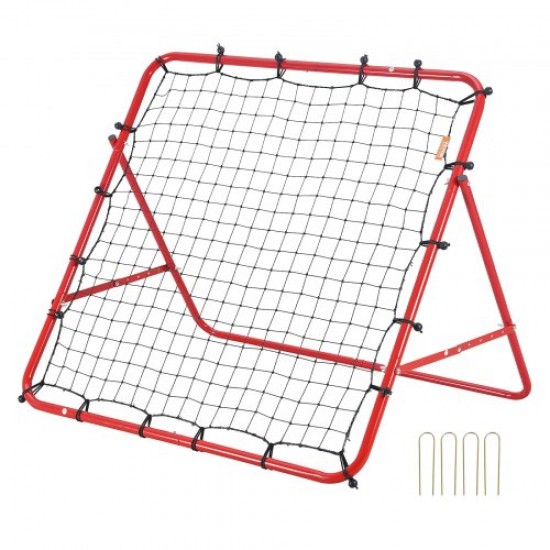 Buy 1 x 1m Soccer Goal Portable Soccer Rebounder Net Adjustable Angle Iron Pipe PE Net Easy Setup Sports Equipment for Kids, Teens and All Ages