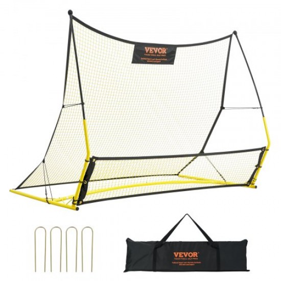 Kaufen Sie Fußballtor, 183 x 130 cm, Fußball-Rebound-Netz, 2-in-1-Eisenrohr-Sportgerät mit tragbarer Tasche für Solo-Training, Team-Training, Passspiel, Volleyball