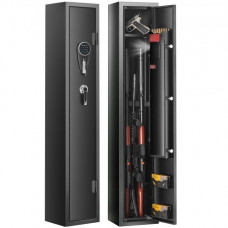 VEVOR Armario para Armas con Teclado Digital y Cerradura Caja Fuerte para Rifles 25 x 22 x 132cm Gabinete para con Estante Extraíble Estante para Rifles