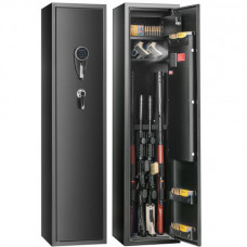 VEVOR Armario para Armas con Teclado Digital y Cerradura Caja Fuerte para Rifles 35 x 30 x 145cm Gabinete para con Estante Extraíble Estante para Rifles