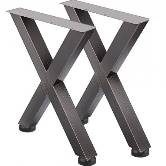 Comprar Patas de Mesa, 720 X 600 mm Mesa de Comedor de Metal en Forma de X Escritorio Negro, Conjunto de 2 Patas de Mesa de Acero de Calidad, Patas para Muebles Tienda de Café Bar de Oficina en Casa