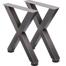 VEVOR Patas de Mesa, 720 X 600 mm Mesa de Comedor de Metal en Forma de X Escritorio Negro, Conjunto de 2 Patas de Mesa de Acero de Calidad, Patas para Muebles Tienda de Café Bar de Oficina en Casa