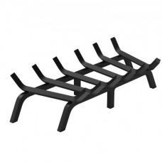 VEVOR Rejilla para leña para chimenea, 686 mm con 6 patas de soporte, barras de acero macizo con recubrimiento en polvo de 19 mm, estante para leña para chimenea interior y exterior