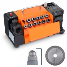 VEVOR Afilador de Brocas MR-13A Afilador de Fresas 3-13 mm Ángulo de Punta Ajustable de 95° a 135° Afilador Portátil 120 W 4500 rpm con 11 Abrazaderas, Muela CBN y SDC, 285x135x160 mm