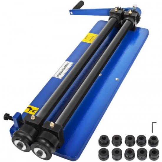 Comprar Máquina Dobladora Manual de 460 mm Curvadora de Tubos, Herramienta de Laminado de Rodillos de Bolas Espesor de 1,2 mm, Máquina de Prensado Rotativo Profundidad 45,72 cm con 6 Juegos de Rodillos