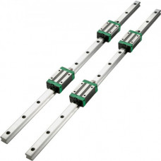 Guia Lineal Carril de movimiento lineal 2uds Rodamientos de Rieles Lineales HSR15-1200mm Riel de Cojinete Lineal con 4 Bloques de Cojinetes