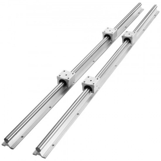 Comprar Trilhos guia lineares SBR12 1000mm 2 unid. Trilho linear 1000m 4 unid. Kit de deslizamento de rolamento linear de bloco de rolamento SBR12UU para