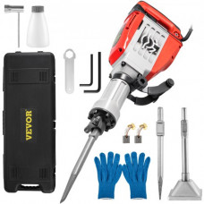 Martillo Demoledor Eléctrico 1800 BPM Martillo de Demolición 3800 W 220 V / 60 Hz Martillo de Demolición para Hormigón con 3 Cinceles Reemplazables Llaves y Mango Ergonómico Giratorio de 360°
