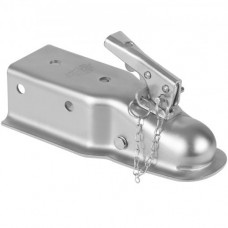VEVOR Cabezal de Enganche para Remolque para Bola de Enganche Canal de 50,8 mm Carga de 2268 kg Acoplador de Lengüeta de Remolque Recto para Autocaravana, Furgoneta, SUV, Superficie Galvanizada