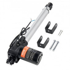VEVOR Actuador Lineal de 12V, Actuador de Movimiento Lineal de Alta Resistencia 250mm 6000N 5mm/s con Soporte de Montaje y Protección IP44 para Puertas Eléctricas, Maquinaria Industrial, Barcos, Carga