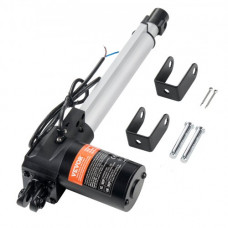 VEVOR Actuador Lineal de 12V, Actuador de Movimiento Lineal de Alta Resistencia 200mm 6000N 5mm/s con Soporte de Montaje y Protección IP44 para Puertas Eléctricas, Maquinaria Industrial, Barcos, Carga