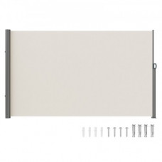 Toldo Solar Retráctil, Pantalla de Alta Privacidad 160X300cm,Toldo Lateral de Aluminio Separador Retráctil Terraza, para Patio Jardín