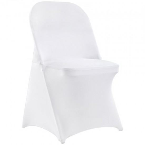 Buy White 12 PCS Stretch Spandex Chair Covers Wedding Banquet Decoration