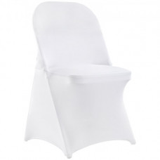 VEVOR Fundas para Sillas 30 Piezas Expandable Spandex Cubiertas de Sillas Tamaño Máximo 406x508x762 mm Fundas Plegables Desmontables para Sillas de Fiesta Decoración Boda Ceremonia Banquete, Blanco