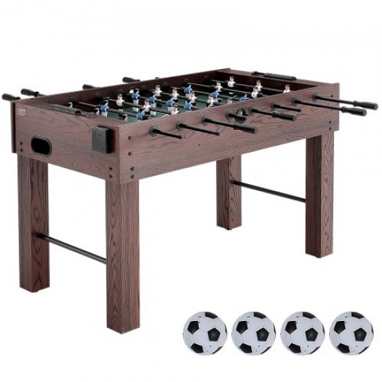 VEVOR Mesa de futbolín, mesa de futbolín de tamaño estándar de 55 pulgadas, mesa de futbolín de tamaño completo para interiores para hogar, familia y sala de juegos, incluye 4 bolas y 2 portavasos