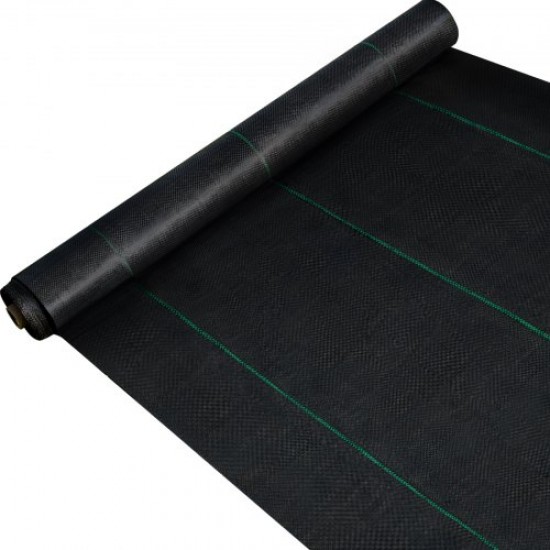 VEVOR Tejido Acolchado 0,9x91,4 m Paño de Control de Malezas de 82㎡ Geotextil Lona para Jardín PP Densidad de Alta Permeabilidad Base Textil de 3,24 oz para Cobertura de Suelo Jardinería Agricultura